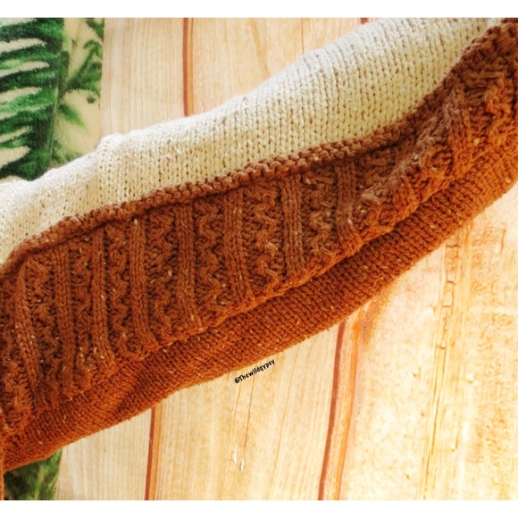 Vintage 70’s speckled chunky hand knit sweater 🍁 - Picture 6 of 8